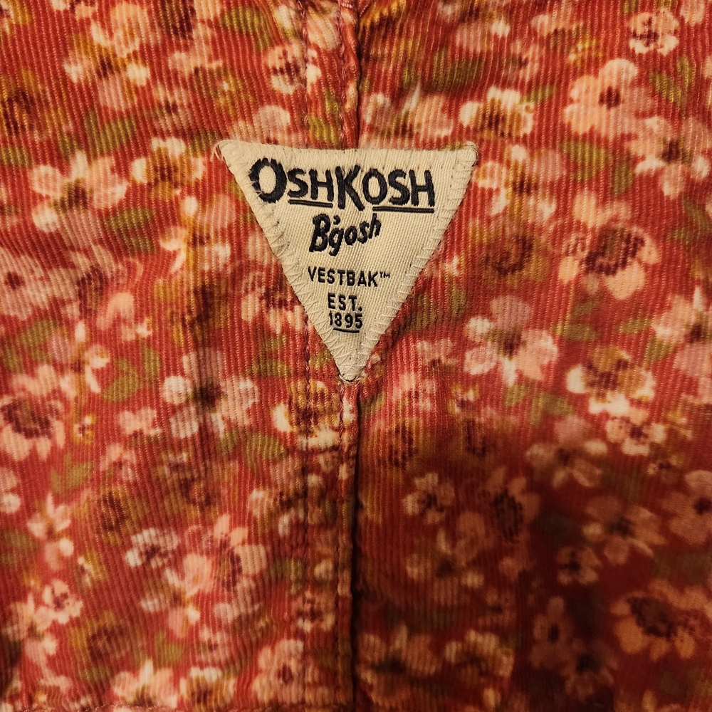 Genuine OshKosh B'gosh Pink Floral Kids Overalls Jumper, Size 5T, NWT - Picture 4 of 5